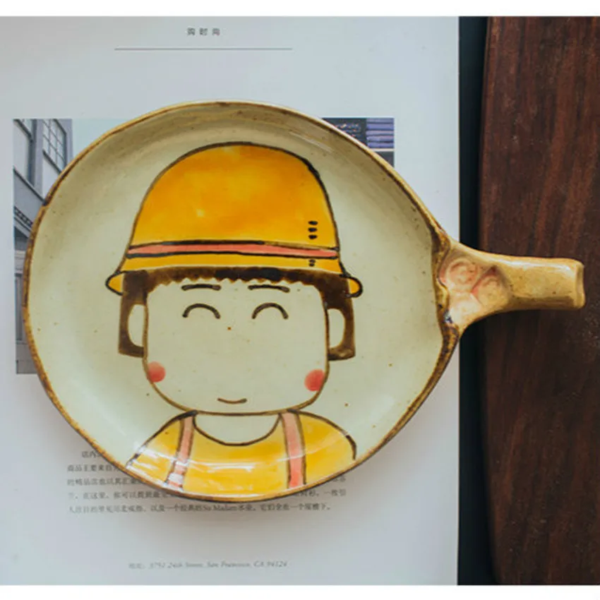 Оригинальная вишня Maruko ручная роспись Керамическая пиала для риса набор