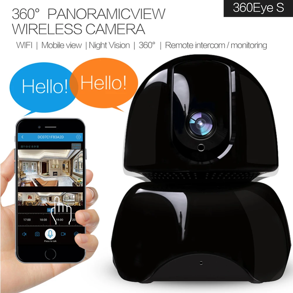  Baby Monitor 1080 P Wireless IP Della Macchina Fotografica 360 ° Panorama WiFi A Casa di Sicurezza 