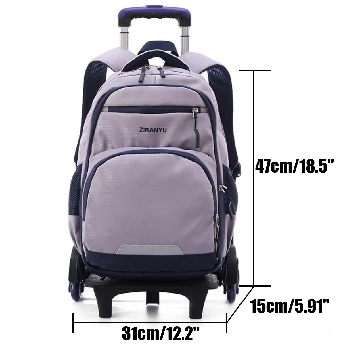 Nylon Removable Men travel Bags for Boys Waterproof Trolley Backpack Teenager 2/6 Wheeled Bag Bookbag Travel Bags Back to school