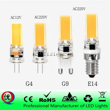 

LED G4 G9 E14 Lamp Bulb AC/DC Dimming 12V 220V 3W 6W 9W 12W COB SMD LED Lighting Lights replace Halogen Spotlight Chandelier