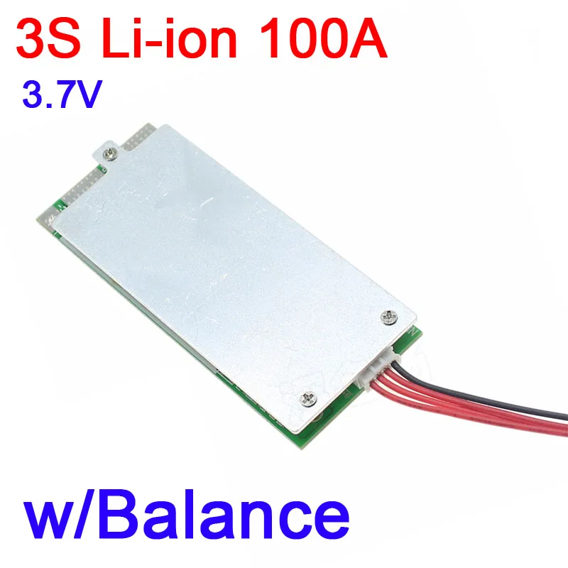 

3S 100A 12V Balance 18650 Li-ion Lithium battery Protection Board bms pcm mos 3.7V UPS inverter