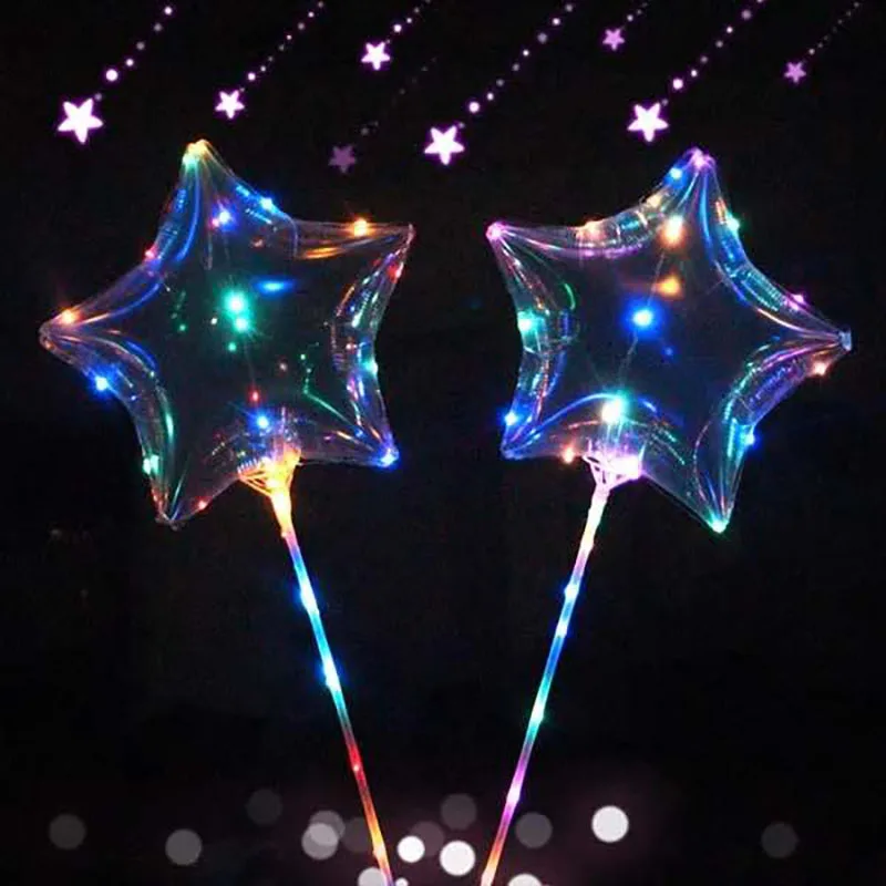 

6pcs 18inch Transparent Star Heart Shaped Balloons Clear Bobo Baloon Bubble Balloons Wedding Birthday Party Decoration Supplies