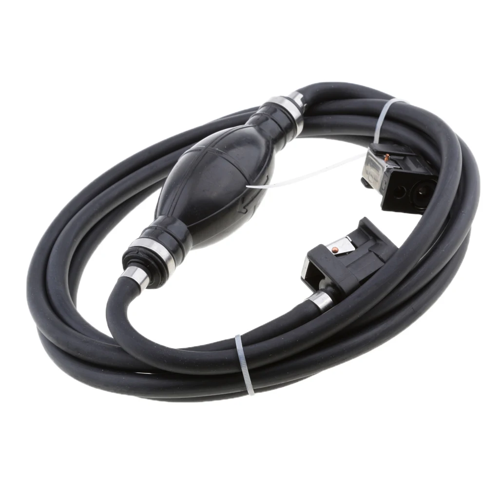 

10Ft 3 Meter Rubber 1/4 inch Marine Outboard Boat Fuel Line Assembly with Primer Bulb for Yamaha Motor Boat Parts Replacement