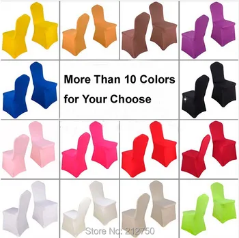 

Express Free Shipping 100pcs/lot Elastic Spandex Lycra fabrics chair covers for event party wedding decoration