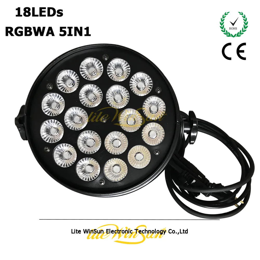 

In Stock Cheap Price 18x10W Led Par Light RGBWA DMX Control Mini Aluminum Led Par Lights Beam Angle 25 Degree