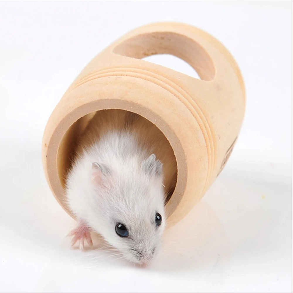 Rat House Wooden Pet Hamster House Cage Wine Barrels ...
