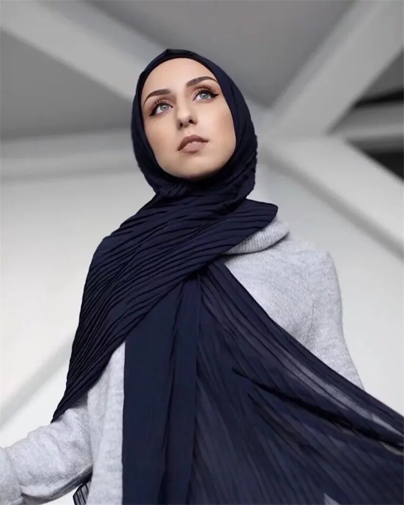 2019 мусульманский Тюрбан Хиджаб Шарф шифоновая шаль и головной платок foulard femme musulman kaftan abaya мусульманские шарфы