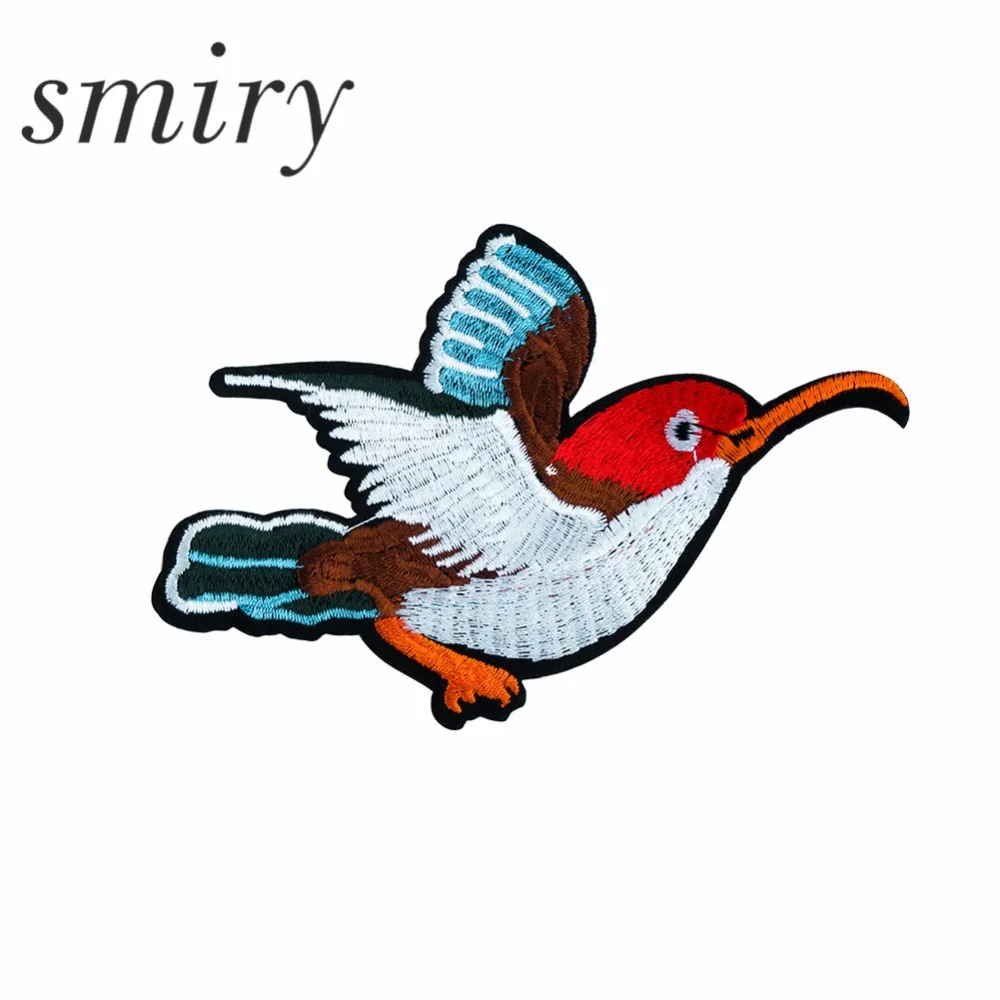 Smiry 1 шт. 7*12.5 см Нашивки Одежда DIY Колибри вышитые для Костюмы Ткань Значки