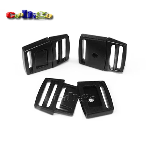 

10pcs 1/2"(13mm) Side Release Center Buckles Plastic Black Backpack Straps Webbing Sewing Accessories #FLC052-5B