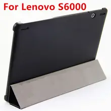 Cubierta Elegante de Cuero del caso Para Lenovo S6000 Tablet Protector Para Ideatab S6000H S6000F S6000G 10.1 pulgadas PU Protector de la Caja de la Manga