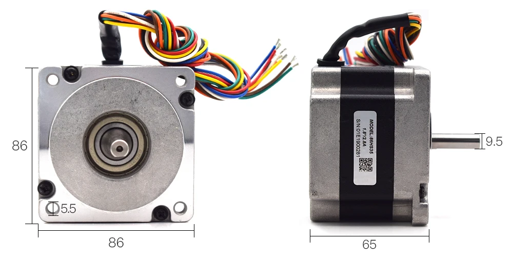 Leadshine Nema34 2 фазный шаговый двигатель 86HS35 86HS45 для лазерной гравировки