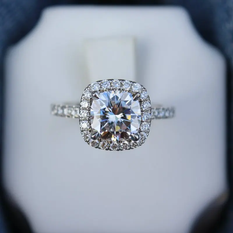 

Sliver S925 Diamond Zircon Ring Square Engagement Bizuteria Gemstone Wedding fine Jewelry white Topaz diamond 925 Ring for Women