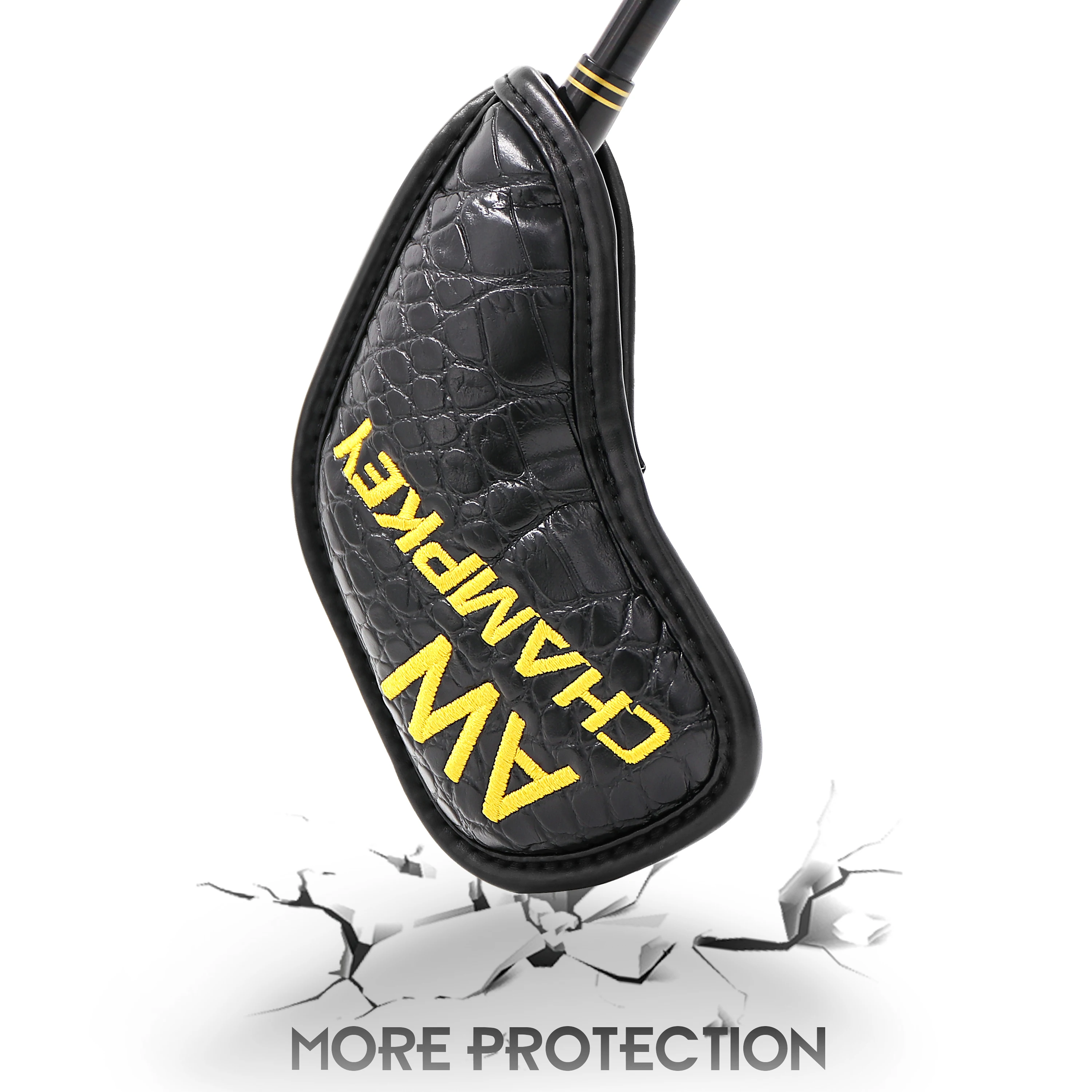 NEW Champkey 12 Pcs/set Professional Golf Club Iron Head Cover Black Color Snake PU Leather Golf Protective Headcovers