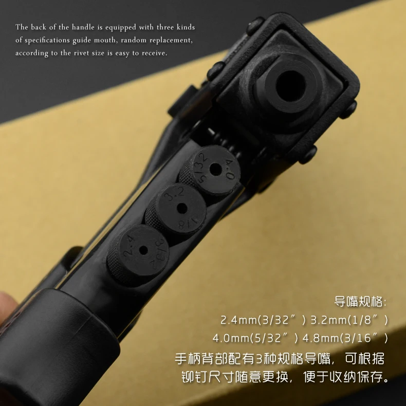  JERXUN 3-claw Core-pulling Riveting Gun One Hand Two Hands Labor Saving Riveting Gun Durable Indust