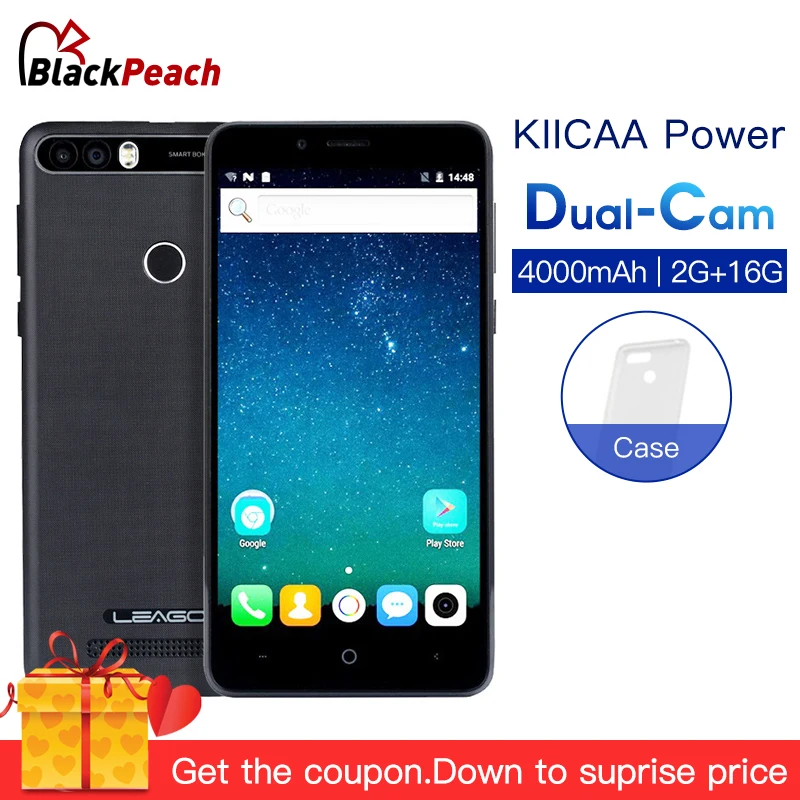LEAGOO KIICAA мощность 5 0 дюймов мобильный телефон Android 7 MT6580A 4 ядра 2 Гб 16 двойной камера