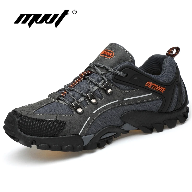 High Quality Microfiber Leahter Men Hiking Shoes Outdoor Sneakers Men Wearable Sport Shoes Climbing Size 45