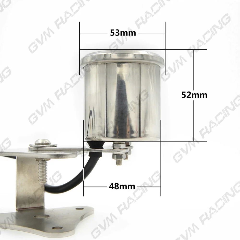 Винтажный Классический 48 мм водонепроницаемый LED черный/хром кафе гонщик