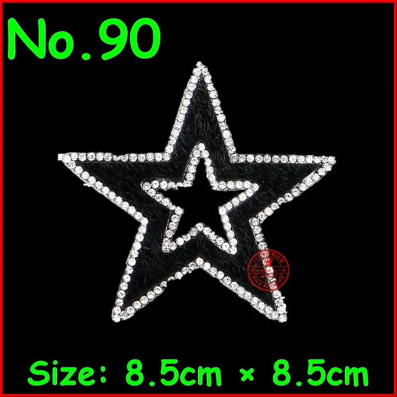 1 Pcs Lot Star Pattern Hotfix Rhinestones Motif Iron On Crystal Patch For Children Clothes Women
