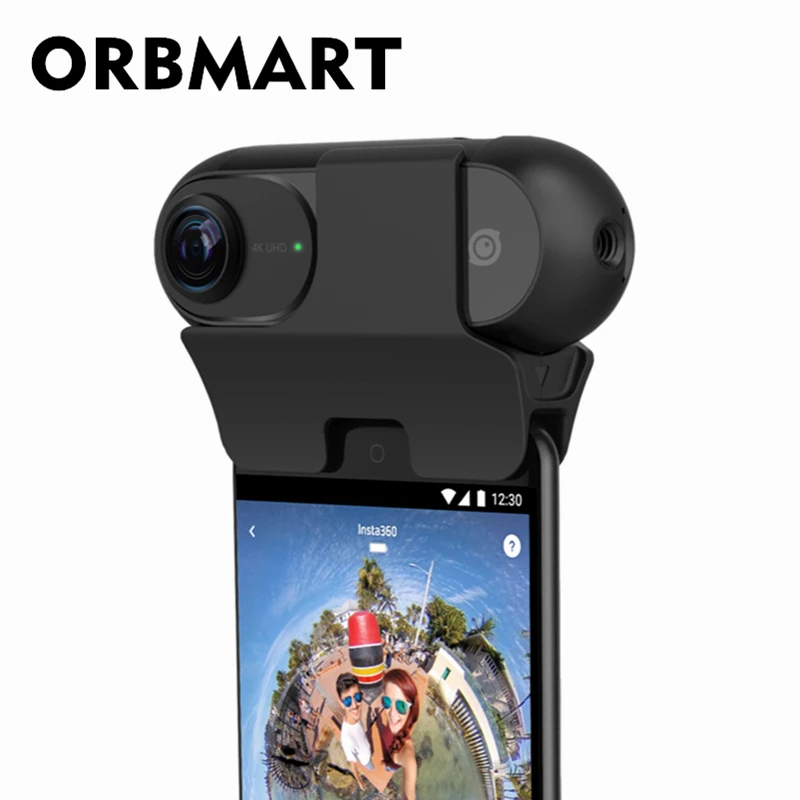 

ORBMART Original Insta 360 One 360 Degree Panoramic VR Full View Shot Phone Camera Lens Connect Adapter Type-C Micro-USB Mode