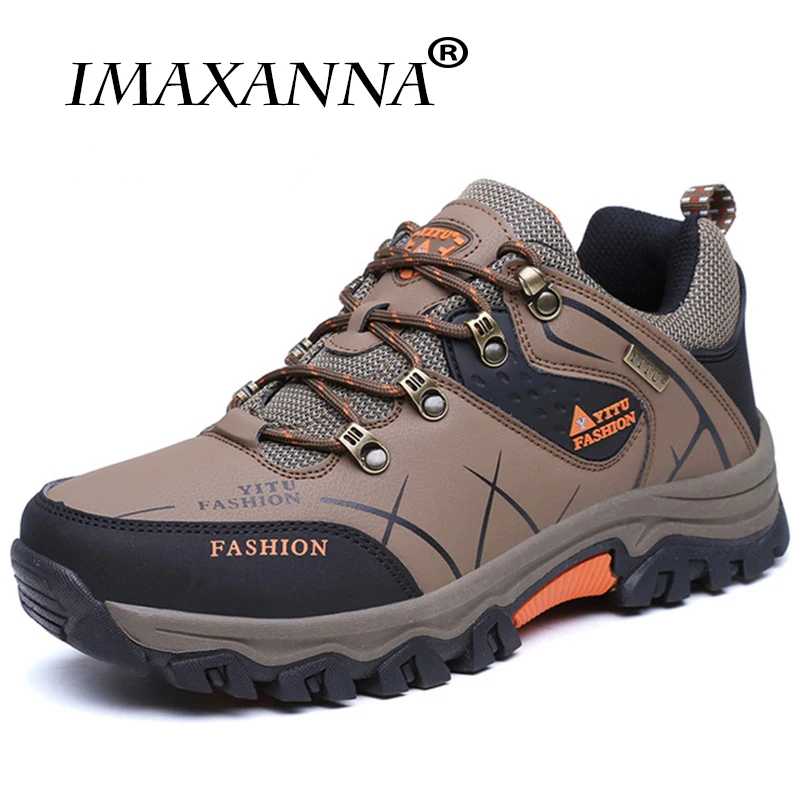 

IMAXANNA Newest Men Hiking Shoes Mountain Climbing Shoes Waterproof Dustproof Outdoor Hiking Boots Breathable Sports Sneakers