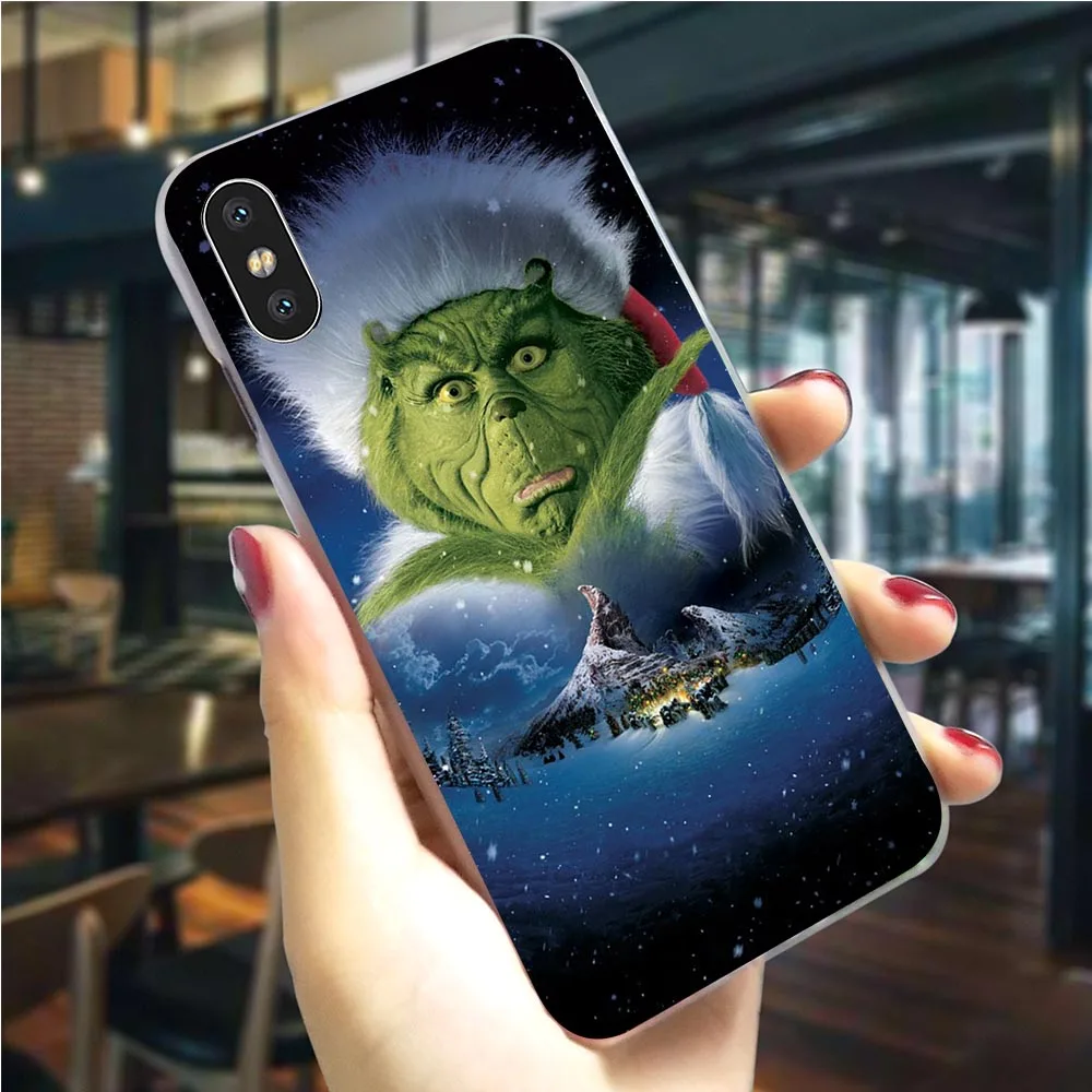 Monster Grinch палантин чехол для телефона с рождественским рисунком для iPhone 6S чехол 5 5S SE 6/6 6S Plus 7 8/7 10 Plus X XS XR Xs Max жесткий чехол