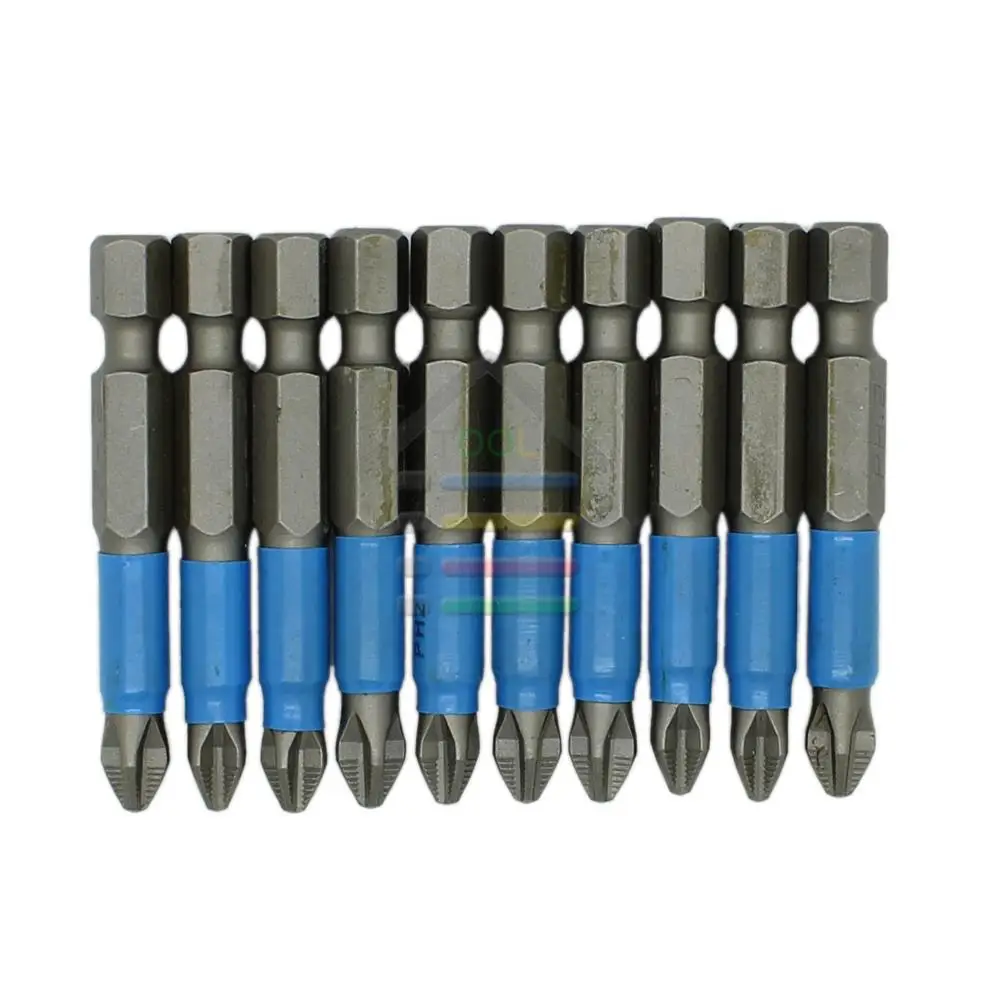 HEX 10 PC Non Anti Slip Long Reach Screwdriver Bits Set PH2