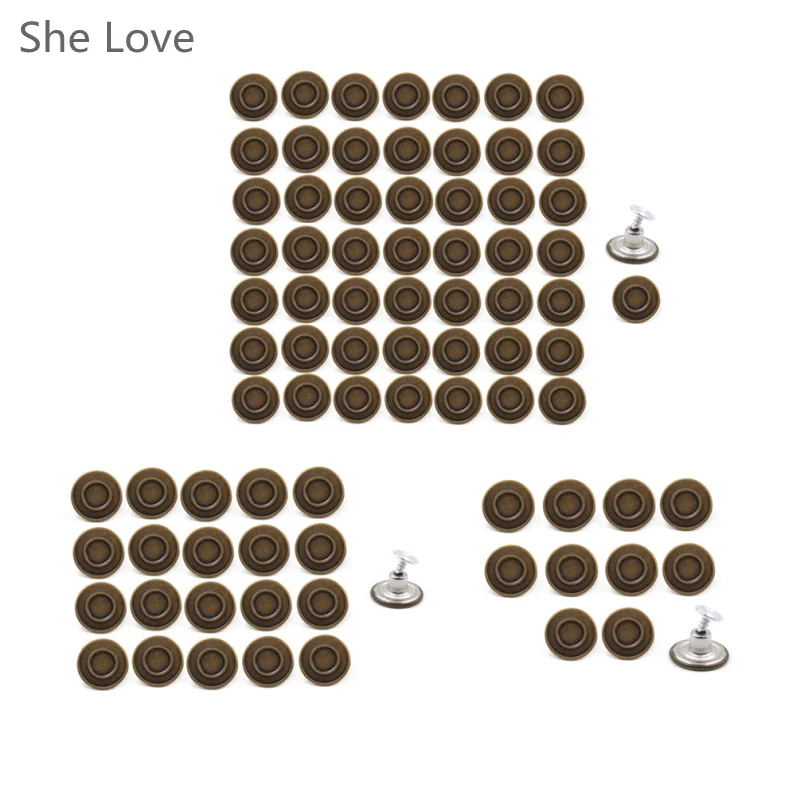 Metal Replacement Suspender Jeans Buttons Clothing Apparel DIY Handmade