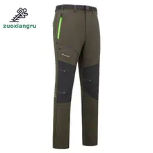 Зимние мужские походные лыжные штаны для открытого воздуха флисовые брюки для рыбалки водонепроницаемые ветрозащитный треккинг флисовые зимние штаны