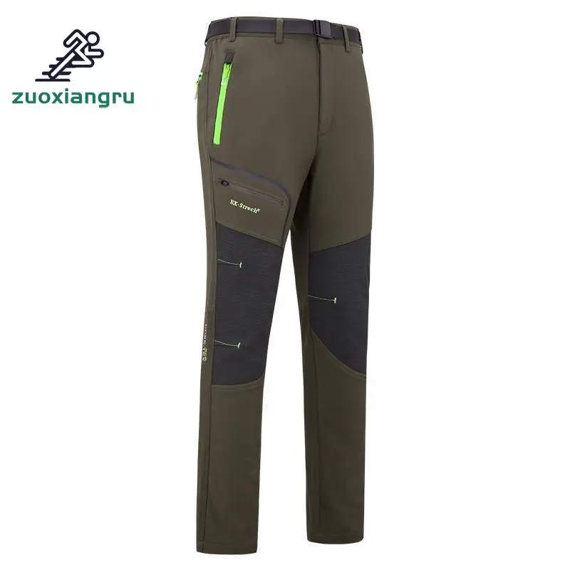 Outdoor Mens Winter Windproof Waterproof Hiking Fleece Ski Pants