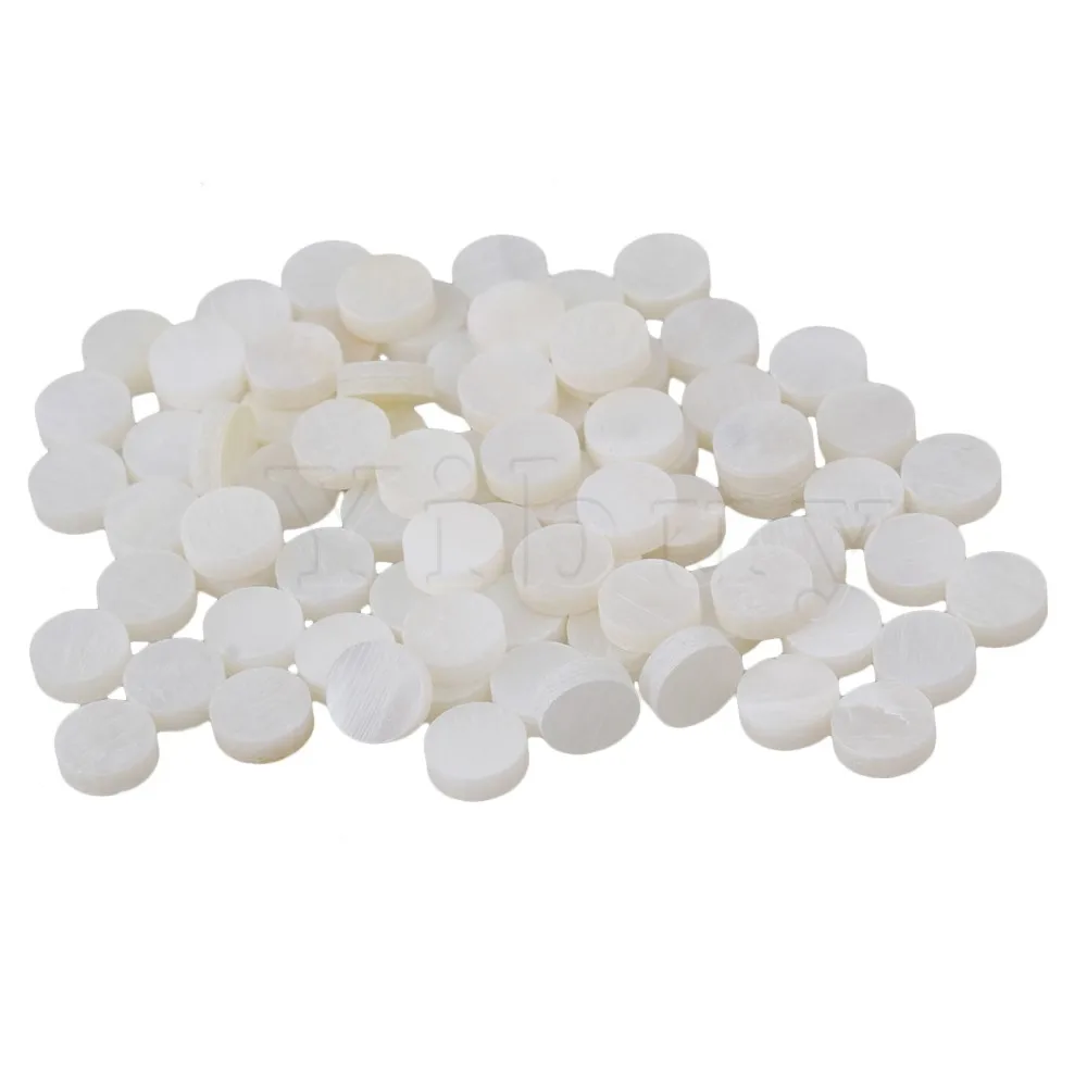 Yibuy 6mm White Fleck Dots Inlays Pearl Shell Guitar Fingerboard Set of 200 | Спорт и развлечения