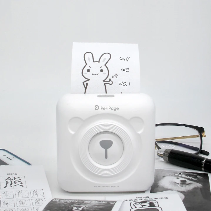 M58D Мини Портативный фотопринтер тепловой Bluetooth принтер для iPhone Android бесплатное приложение наклейка чековый принтер 6 рулонов этикеток