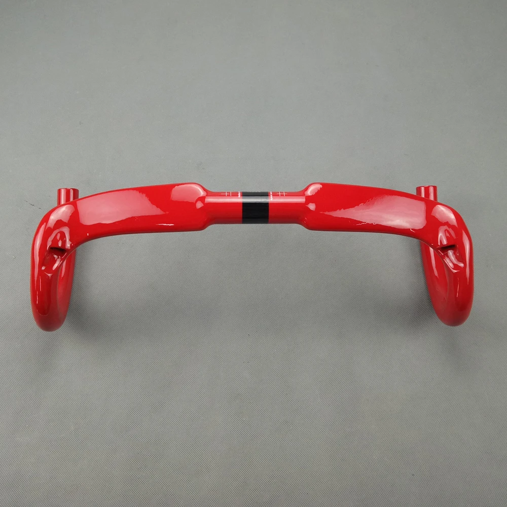 

Bike Carbon Road Handlebar Bicycle Handlebars 31.8mm Glossy Red Paint Carbon Handlebars bent bar 400/420/440