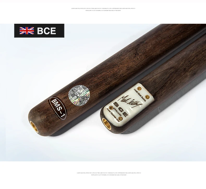 RILEY England BCE BMS серия 3/4 сплит-снукер кий 9,8-10 мм наконечник Профессиональный Ashwood снукер кий бесшовный шарнир с удлинителем