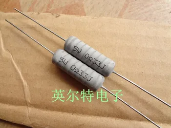 

100% New and original 5W0.33R 5W0.33 5W0.33ohm 5W0R33 8.2*24.5 High power wire wound resistance