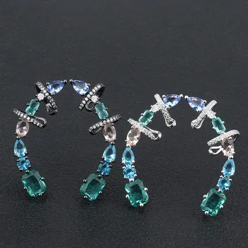 

Manufacturers direct sales wish hot cross border glass stone earrings simple with South American ladies wholesale earrings