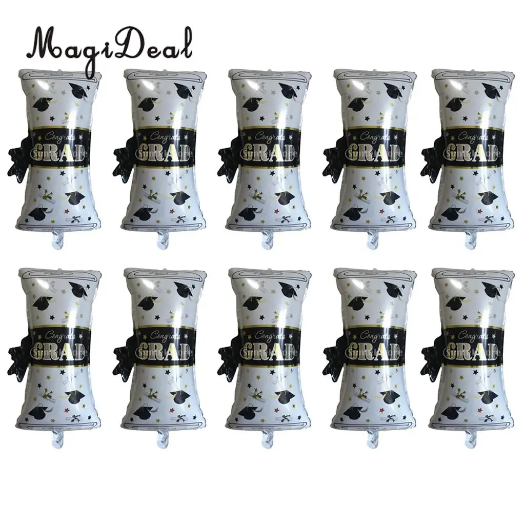 MagiDeal 10 Pieces Congrats Grad Owl/Diploma Balloon Bouquet Graduation Party Decorations