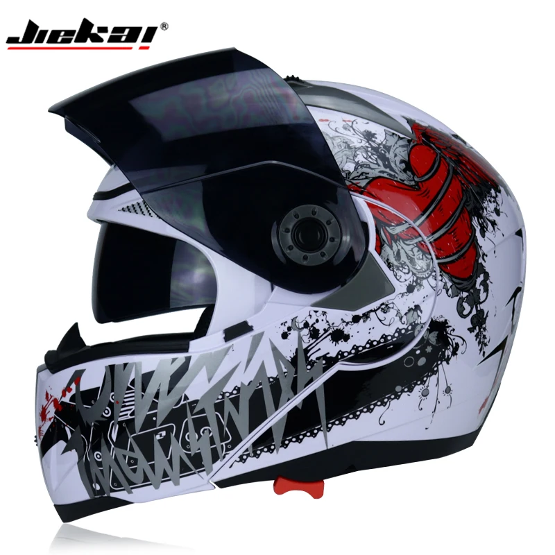 JIEKAI, Новое поступление, защитный флип, полный, для лица, мотоциклетный шлем с внутренним солнцезащитным козырьком, для всех, доступный, двойной объектив, мотоциклетный шлем - Color: b27