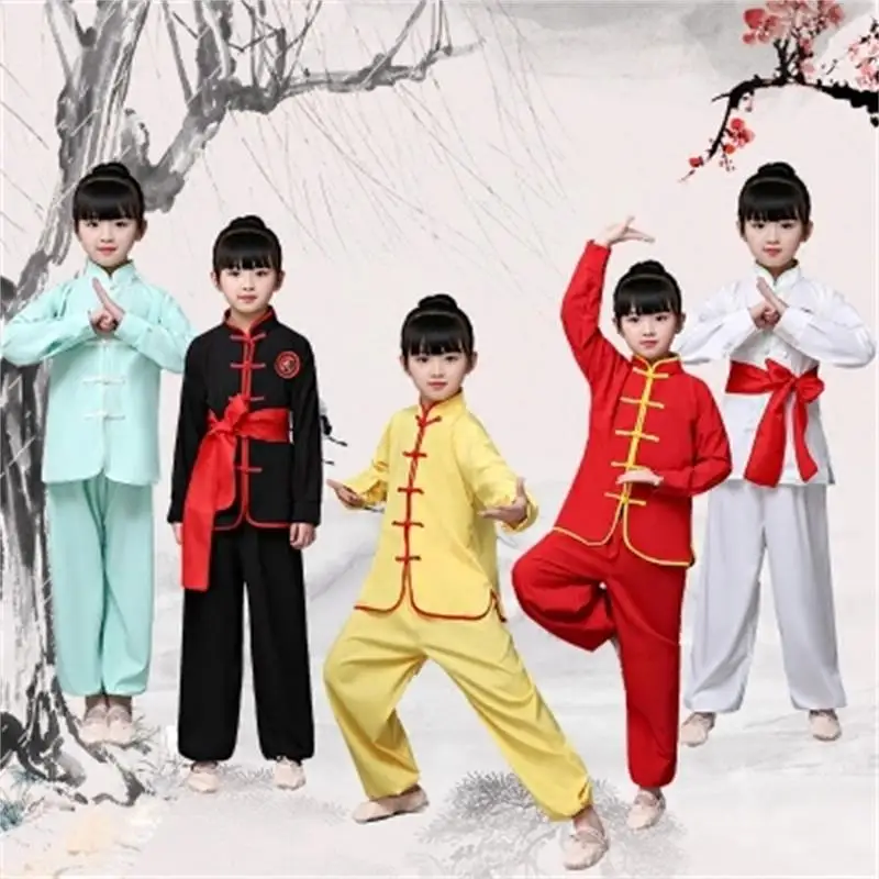 Prix Enfants Wushu Costume Nouvelle Jeunesse manches courtes vêtements et Tai Chi étudiants Kung Fu vêtements de performance