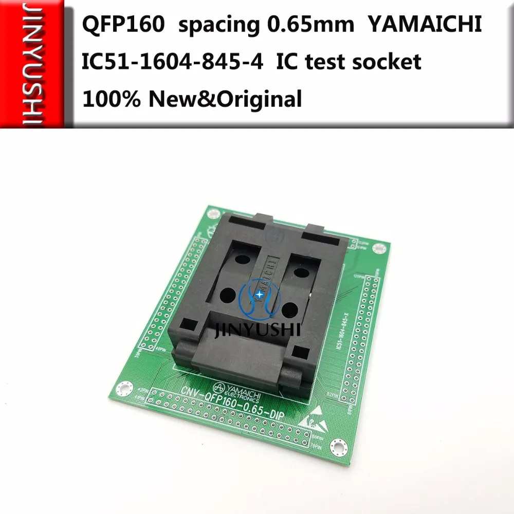 Clamshell QFP160 spacing 0.65mm IC51-1604-845-4 YAMAICHI IC Burning seat Adapter testing seat Test Socket test bench ethernet tracer