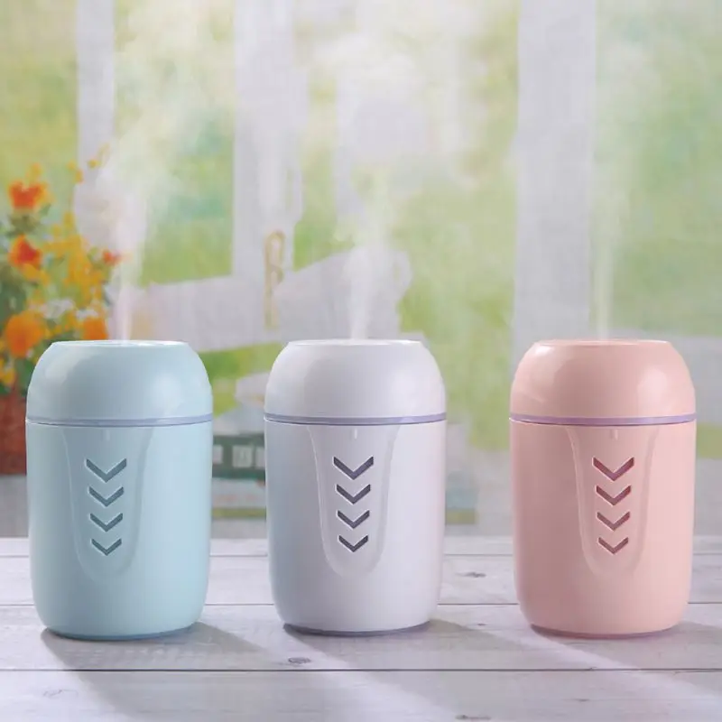 

3 In 1 Mini USB Charging Wireless Humidifier LED Night Light Fan Personal Air Diffuser for Home Office Car 200ML