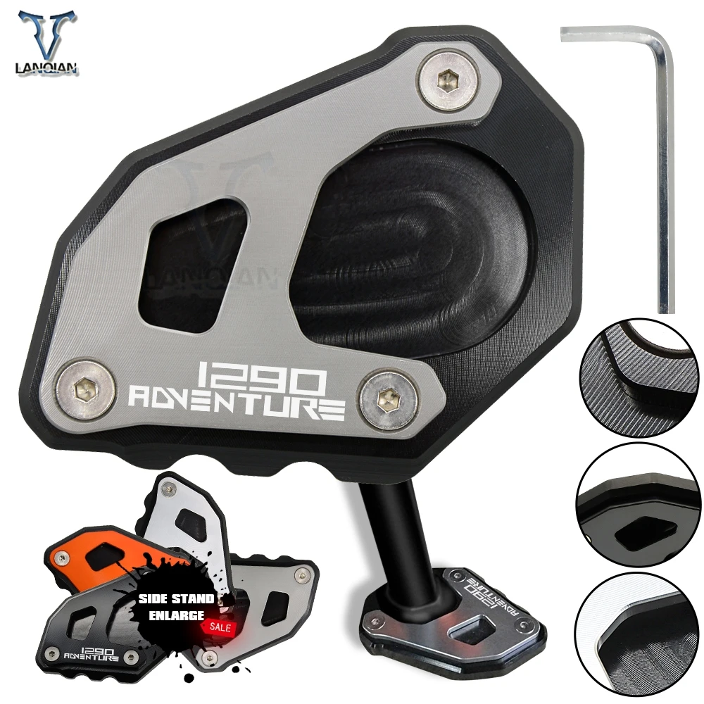Motorcycle Kickstand Foot Side Stand Extension Pad Support Plate For KTM 1050 1090 1190 1290 Adventure /1290 super adventure r