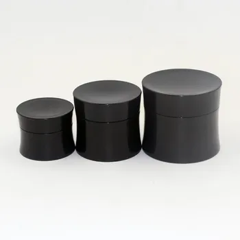 

High Quality, Empty, shiny white,black,blue,15 Gram 30g 50g PP Pot Jars, Cosmetic Containers, With Lids printable custom logo