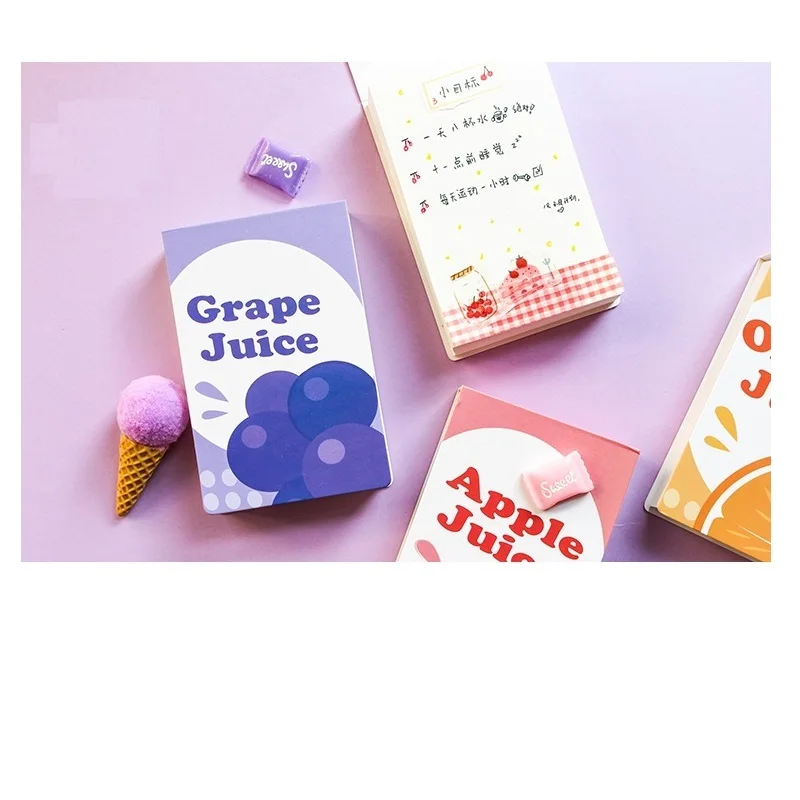 

6 pcs/Lot Mini snack memo note Cartoon Juice Cookies Chips notebook diary gift Stationery School supplies Material escolar F476