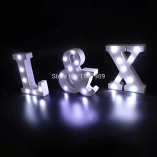 

16cm 6.2" White wooden LED lighted Marquee letters Sign Alphabet christmas lights Indoor WALL Deration free shipping