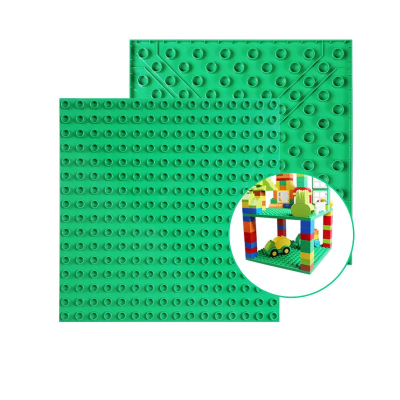 

2pcs Double-sided Base Plate Compatible LegoINGly Duploed Toys Big Dots Figures Baseplate DIY Building Block Toys For Children
