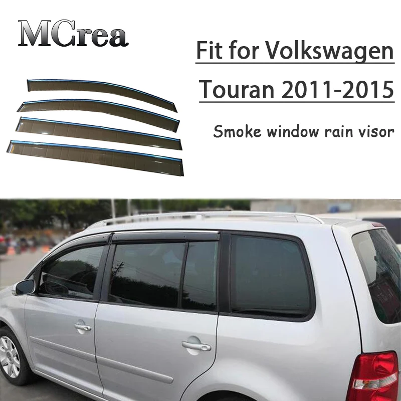 Автостайлинг MCrea дымчатое окно солнцезащитный козырек дефлекторы для Volkswagen VW Touran