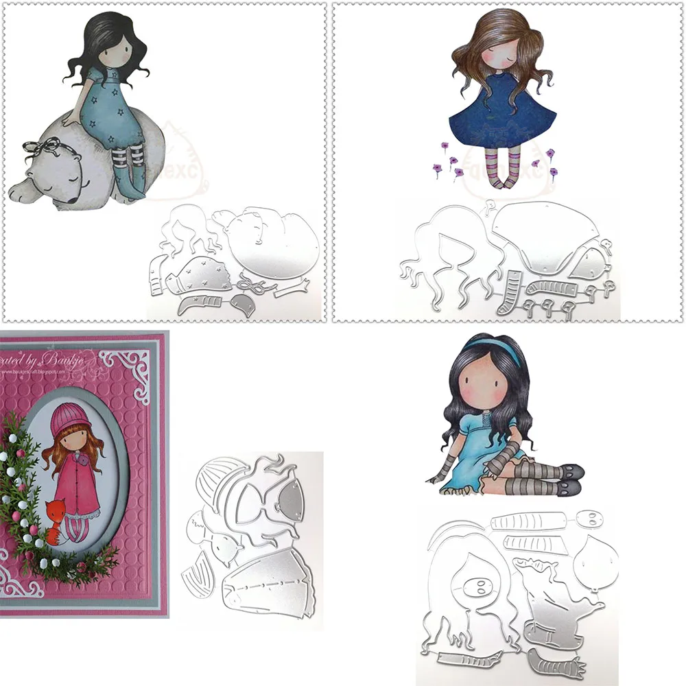 Half Price 2019 new metal cuttings dies DIY paper doll dies lovely baby girl for scrapbooking