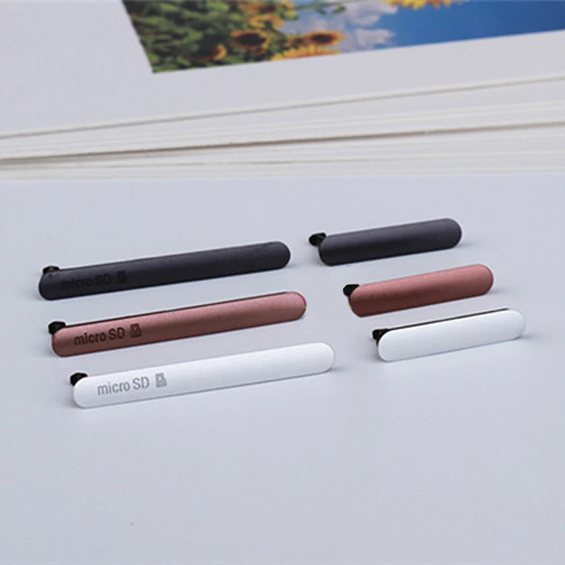 

USB Charging Port Dust Plug Cover Flap Replacement Parts Micro SD Cover Single Dual For Sony Xperia Z3 L55 D6603 D6643 D6653