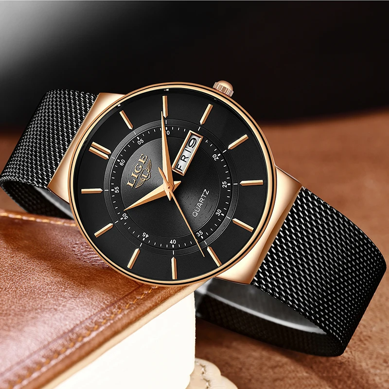 Relojes Hombre New LIGE Ultra-thin Mens Watches Stainless Steel Waterproof Clock Men Top Brand Luxury Casual Sports Quartz Watch Relojes Hombre New LIGE Ultra-thin Mens Watches Stainless Steel Waterproof Clock Men Top Brand Luxury Casual Sports Quartz Watch
