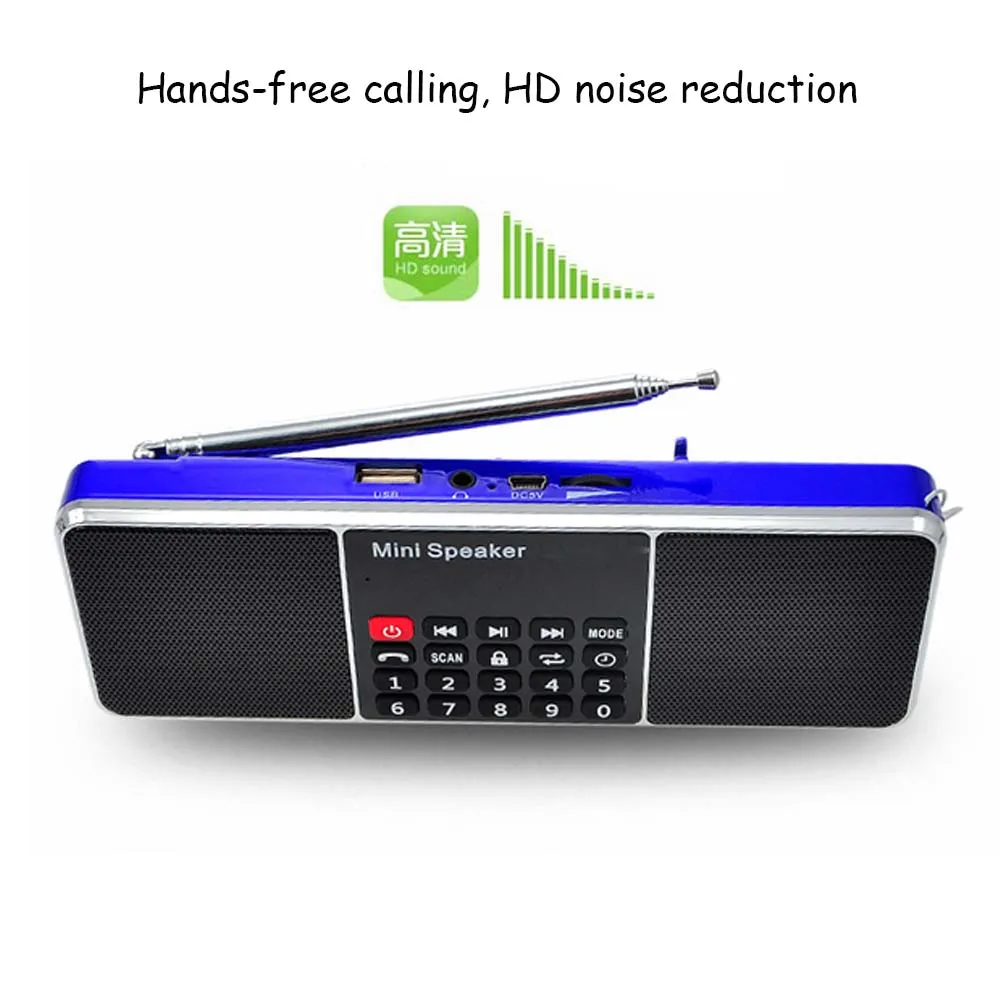 JINSERTA портативный Bluetooth динамик Громкая связь поддержка вызова AM радио FM радио Функция MP3 плеер TF/SD карта светодиодный экран дисплея